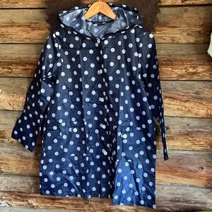 Fold-up Polka Dot Raincoat with Hood